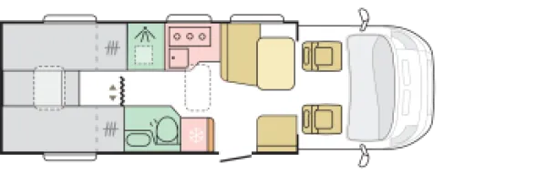 Tagesgrundriss Adria Coral Select 670 SL Tagesgrundriss Adria Coral Select 670 SL