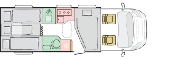 Nachtgrundriss Adria Coral Select 670 SL Nachtgrundriss Adria Coral Select 670 SL