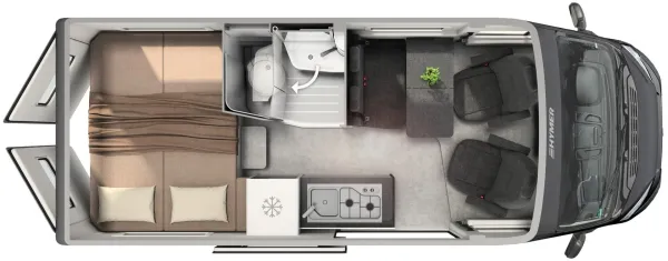 Tagesgrundriss Hymer Camper Van Yellowstone 601