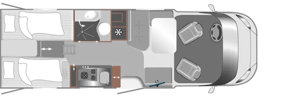 Tagesgrundriss LMC Cruiser 740 EL