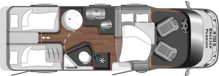 Grundriss Tag LMC Breezer H 733 G Passion